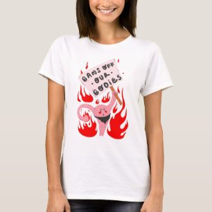 bans off our bodies womens rights angry uterus T-Shirt