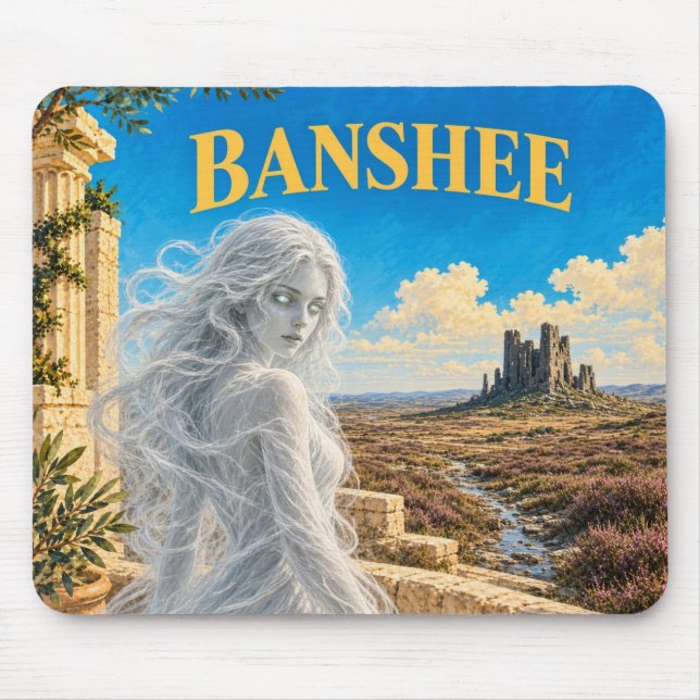 Banshee, Gothic Fantasy Monster Mouse Mat (Front)