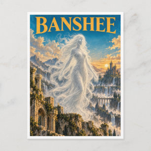 Banshee, Gothic Fantasy Monster Postcard