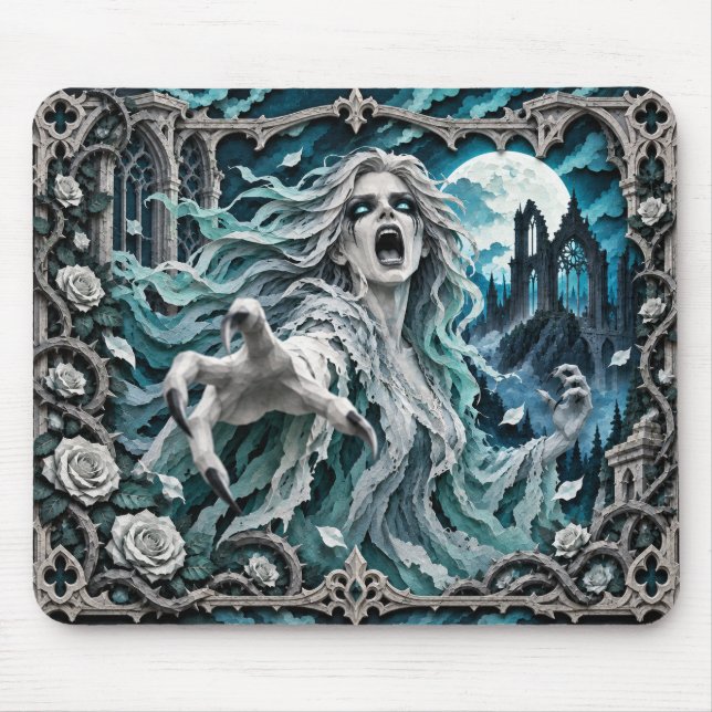 Banshee, Paper Cut Monster Mouse Mat (Front)