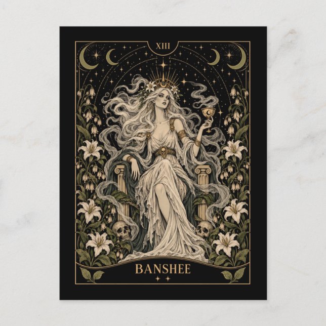 Banshee, Starlit Tarot Art Postcard (Front)