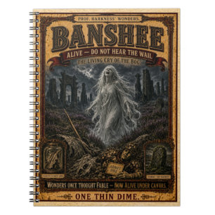 Banshee, Vintage Circus Monster Notebook
