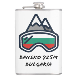 Bansko Ski Snowboard Resort Mug Hip Flask