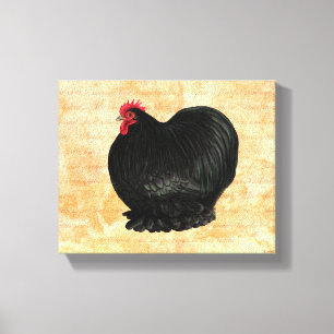 Bantam Cochin Rooster Canvas Print