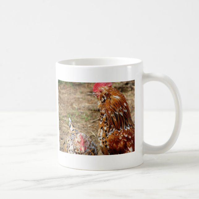 Bantam Hen and Rooster Coffee Mug (Right)
