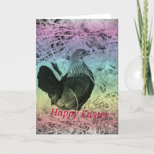Bantam Hen Easter Holiday Card