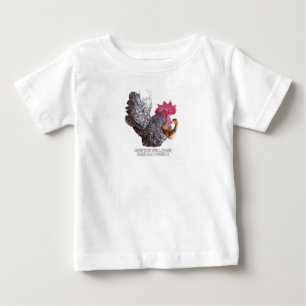 Bantam Power ! Chabo Rooster  Bantam Chicken Power Baby T-Shirt