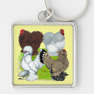 Bantams Feather Legged Key Ring