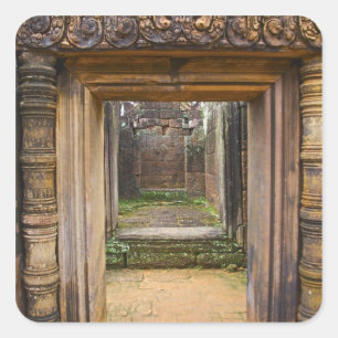 Banteay Srei Temple, Angkor, Siem Reap Province, Square Sticker