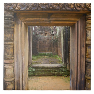 Banteay Srei Temple, Angkor, Siem Reap Province, Tile
