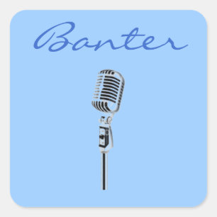 Banter Microphone Square Sticker