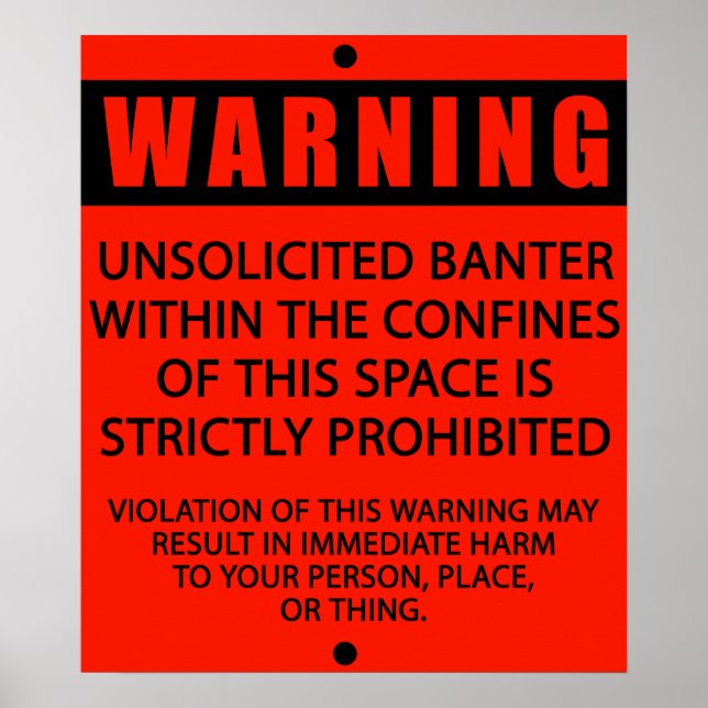 BANTER WARNING_RED POSTER (Front)