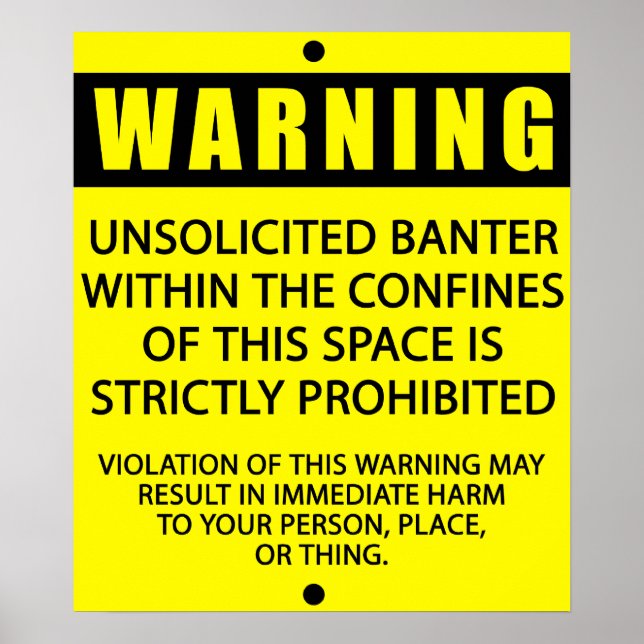 BANTER WARNING_YELLOW POSTER (Front)
