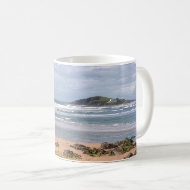 Bantham and Burgh Island View Coffee Mug (Front Right)