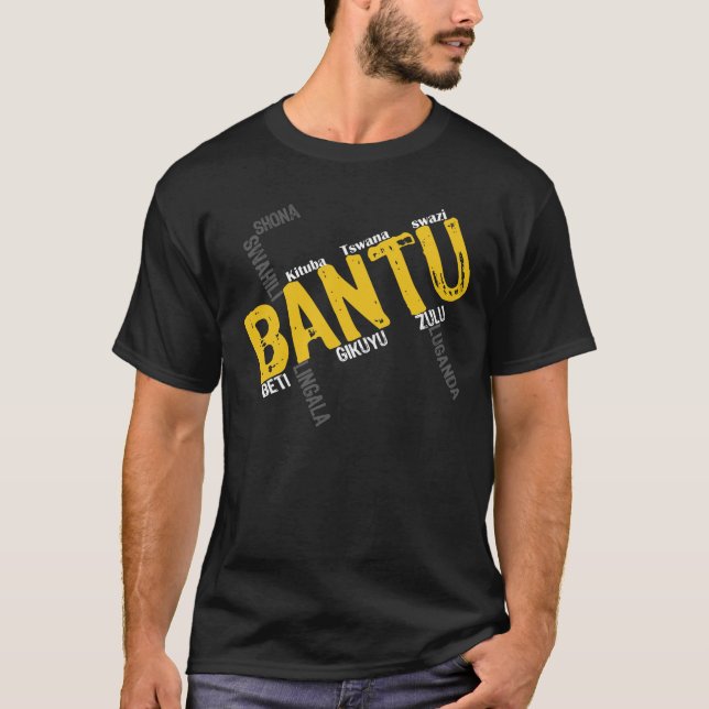 bantu-Black Regular T-Shirt (Front)
