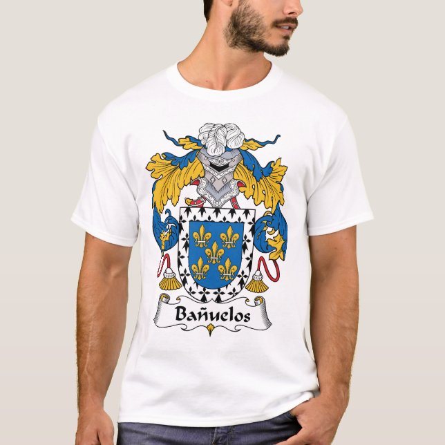 Banuelos Family Crest T-Shirt (Front)