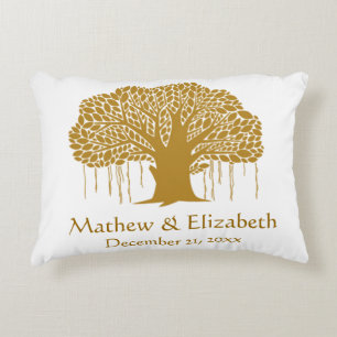 Banyan Tree Rustic Outdoor Wedding Decorative Cushion