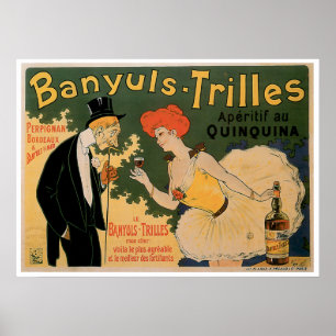 Banyuls Trilles Vintage Wine Drink Ad Art Poster