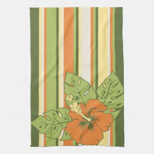 Banzai Beach Hawaiian Hibiscus Kitchen Towel