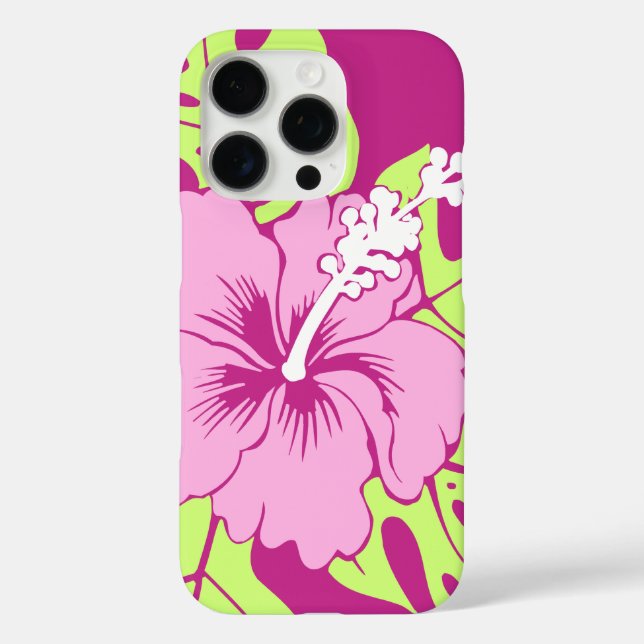 Banzai Beach Hawaiian Hibiscus Pink Case-Mate iPhone Case (Back)