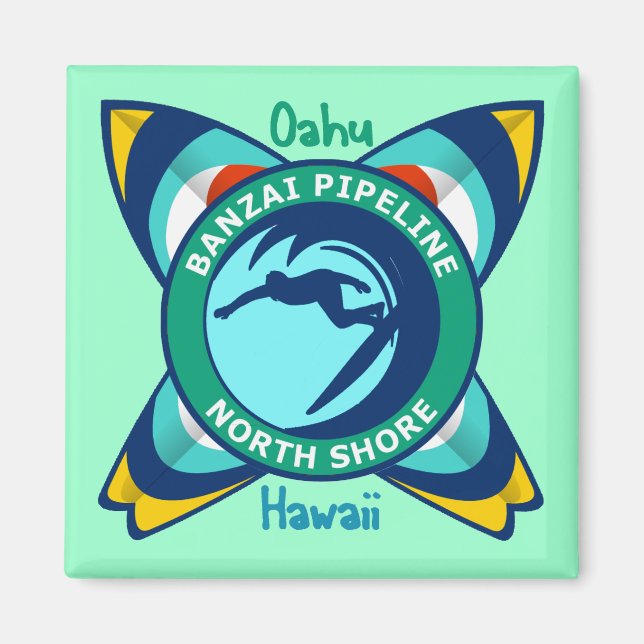 Banzai Pipeline North Shore Magnet (Front)