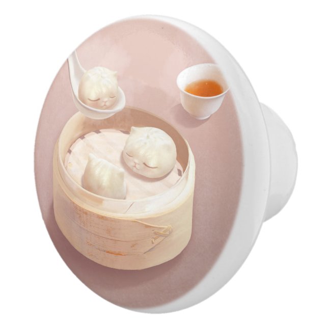 Bao Baby – Tea Time Bao Buddies Ceramic Knob (Right)