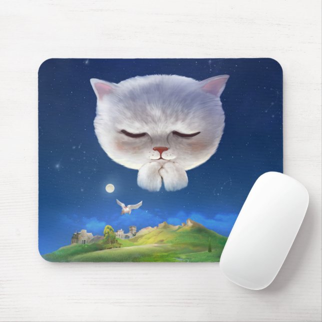 Bao Bao: Floating Among Stars Night Sky Dream Mouse Mat (With Mouse)