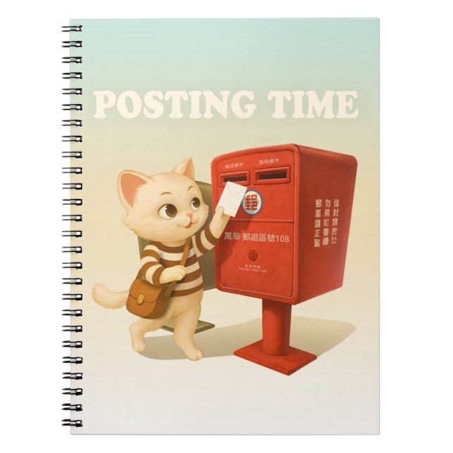 Bao Bao: Posting Time with Retro Taiwan Mailbox Notebook (Front)