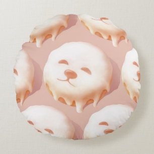 Bao Bao: The Vintage Pastry & Sweet Shop Art Round Cushion