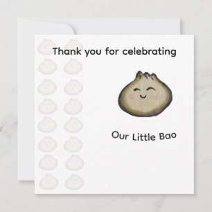 Bao Dumpling Birthday Party Invitation