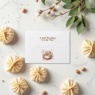 Bao in the Oven Theme Little Dumpling Baby Shower Envelope