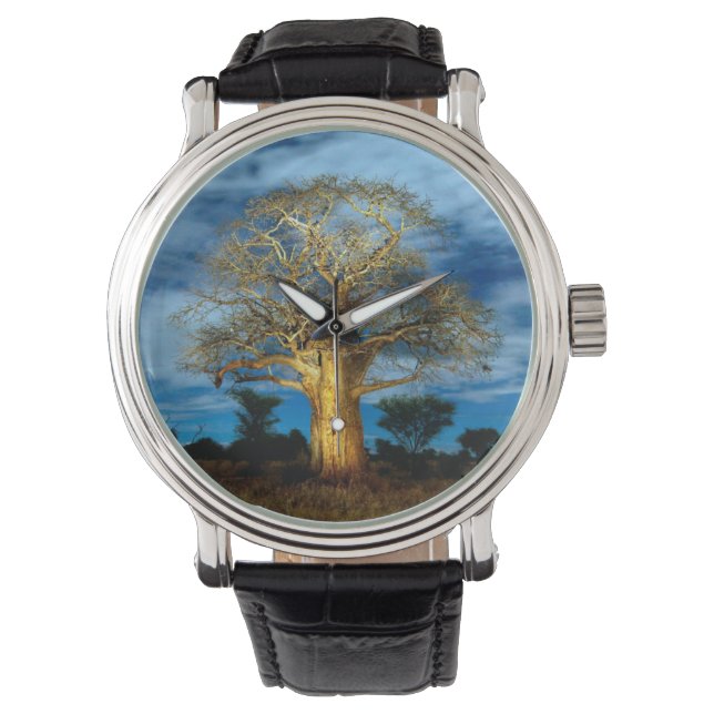 Baobab (Adansonia) Tree Light Up By The Moon Watch (Front)