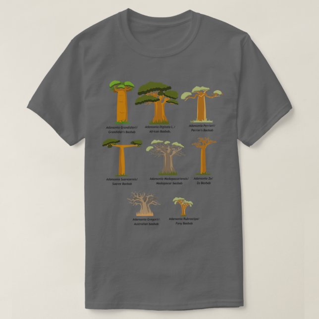 Baobab Baob Adansonia Tree Family T-Shirt (Design Front)