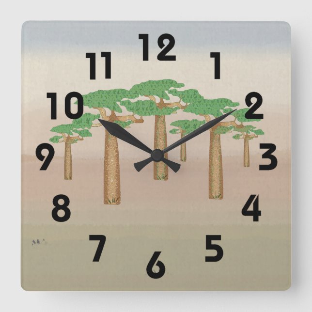Baobab Trees Clock (Front)