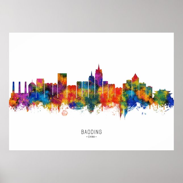 Baoding China Skyline Poster (Front)