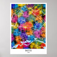 Baotou China City Map