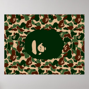 bape Camo monkey hypebeast Poster