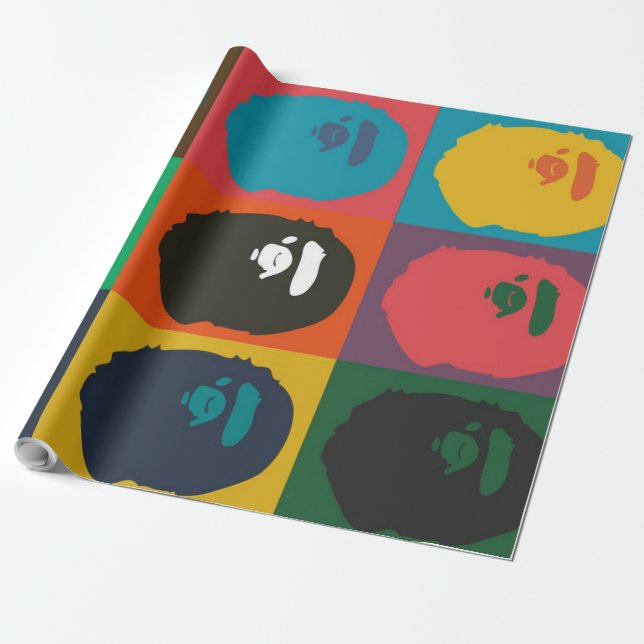 bape monkey hypebeast wrapping paper (Unrolled)