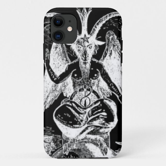 Baphomet Black And White Case-Mate iPhone Case (Back)
