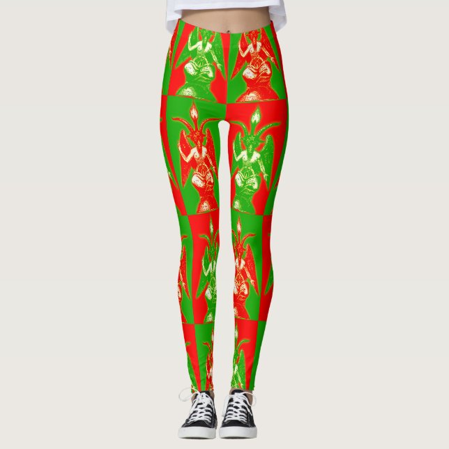 Baphomet Christmas Leggings (Front)