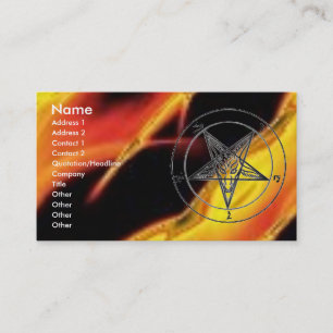 Baphomet Fire Business Card