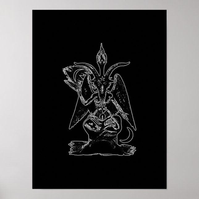 Baphomet Goat Satan Black Magic Lucifer Occult Poster (Front)
