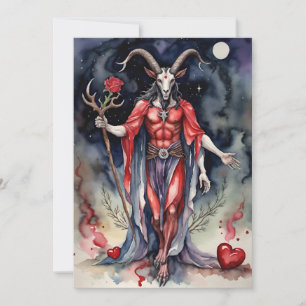 Baphomet Gothic Valentine's Day Every Realm Holiday Card