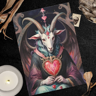 Baphomet Gothic Valentine's Day Every Realm Holiday Card
