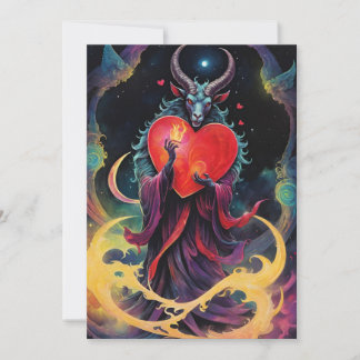 Baphomet Gothic Valentine's Day Every Realm Holiday Card