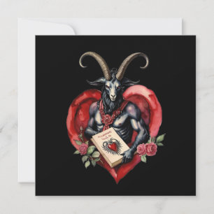 Baphomet Gothic Valentine's Day Love Holiday Card