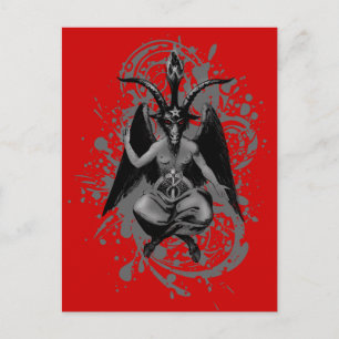 Baphomet: horned god of witches and witchcraft, postcard