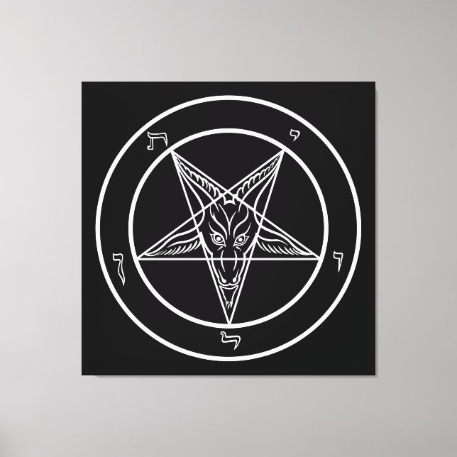 Baphomet HUGE 40"x40" Art on Stretched Canvass Canvas Print (Front)