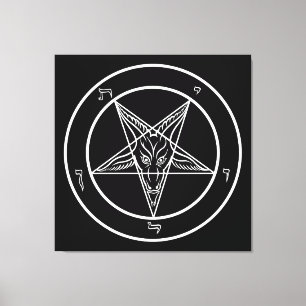 Baphomet HUGE 40"x40" Art on Stretched Canvass Canvas Print