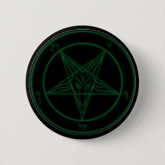 Baphomet In Green 6 Cm Round Badge